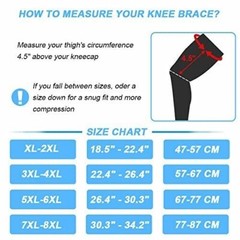 Nvorliy Plus Size Knee Brace Extra Large Adjustable Knee Support 7XL-8XL