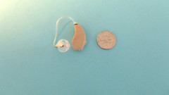 DIGITAL RIC mini HEARING AID LEFT ear, we program 4 modes 2 mics noise reduct