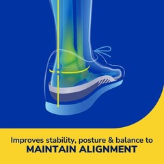 (4 pack) Stability Support Insoles Flat feet & Overpronation, Low Arch Support