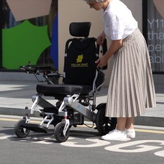 Fold And Travel Auto Recline Lightweight Foldable Electric Power Wheelchair