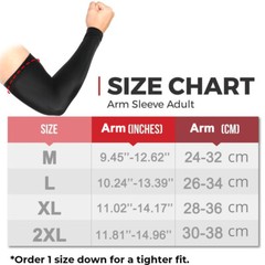 Compression Arm Sleeves Sports Gym Arthritis Lymphedema UV Protection Men Women