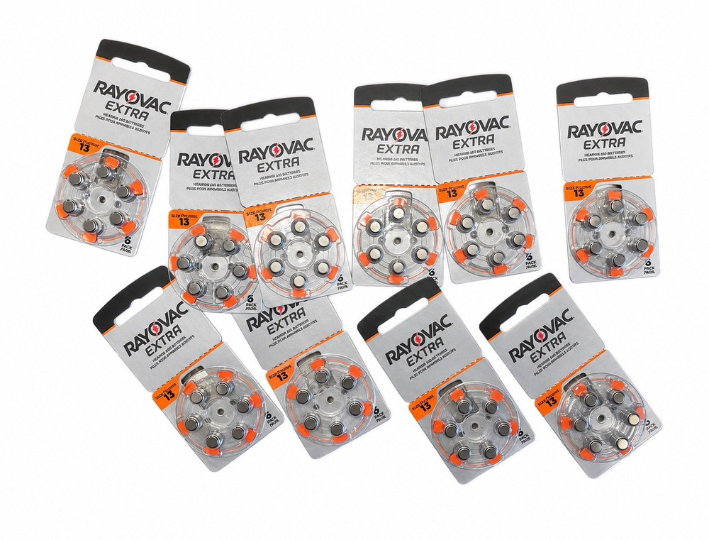 Rayovac Hearing Aid Batteries Size 13 (Orange) Zinc-Air 1.45V R13