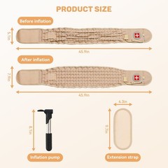 1pc Decompression Back Belt Air Column Inflatable Waist Protective Brace Belt US