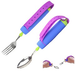 Bendable Adaptive Utensils Spoons Forks Set,Left and Right Handed, for Hand T…