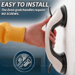 12inch Shower Handle Strong Hold Suction Cup Grab Bars Safety Hand Rai Bathroom
