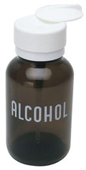 MENDA Lasting-Touch Round Amber Glass Dispenser Bottle 8 oz -ALCOHOL- USA New