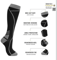 Compression Socks Unisex Adults Large-X-Large 02-8 Pairs-blue/Black/White/Grey