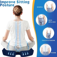 Pain Relief Memory Foam Cushion – Supportive for Office Chairs & Beyond