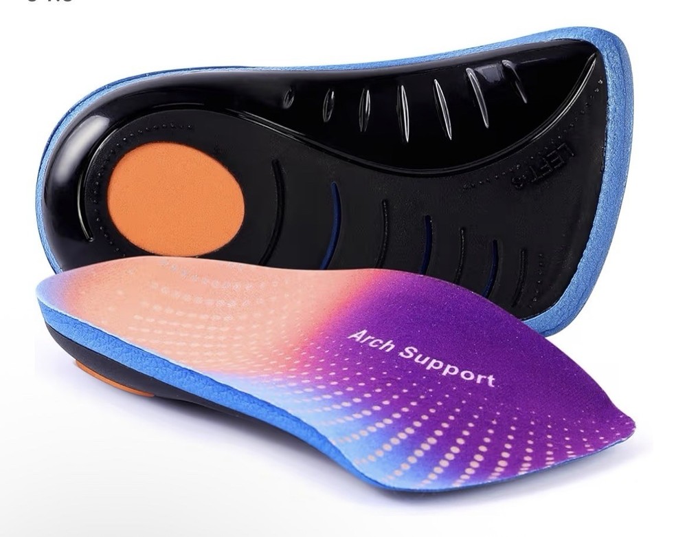 3/4 Shoe Inserts Orthotic High Arch Support Insoles Flat Feet Plantar Fasciitis