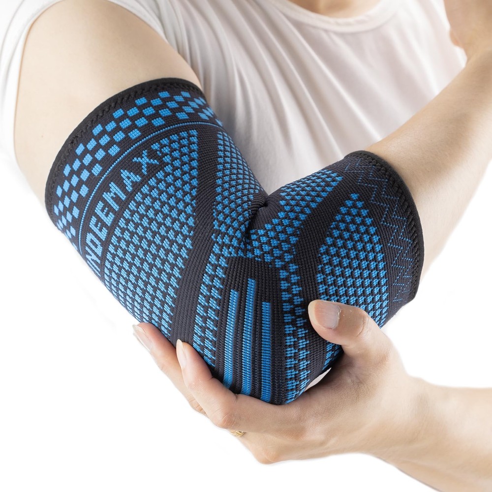Copper Elbow Compression Sleeve 1 Pair, Tennis Elbow Brace for Men Women, Elb…