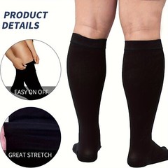3 Pairs Plus Size Compression Socks 20-30 mmHg for Men Women 5XL-7XL For Cycling