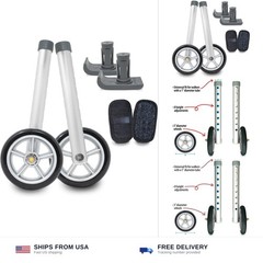 Top Glides 5″ Walker Wheels Kit with GlidePads & Universal Ski Glides, 6-Piec…