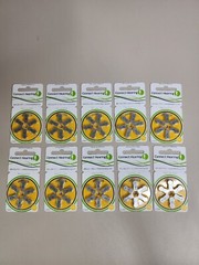 Connect Hearing P10 Hearing Aid Batteries Mercury Free 10 Packages (6 Packs) 60