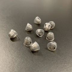 10 Pcs Lot Hearing Aids Dome Soft Open Domes Black Layer Replacements Eartip