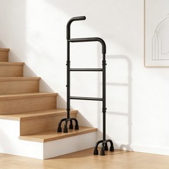 Stair Assist & Climbing Cane, 13-Level Adjustable with 8-Cylindrical Foot Pad…
