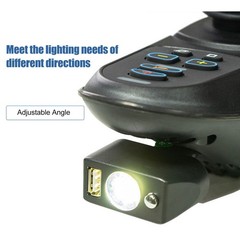 Electric Wheelchair Light 3 Pin XLR,USB Charging Adjustable Angle LED 2187