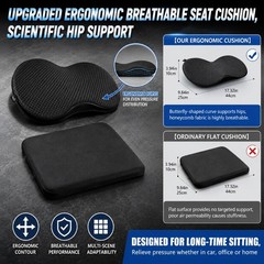 Black Memory Sponge Seat Cushion