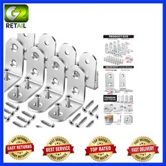 8 Pack Stainless Steel Corner Braces – 38lb Weight Capacity for Shelves & Tables