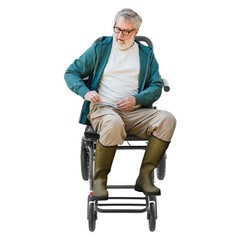Medical Super Light Foldable Wheeled Transport Chair with Carry Bag 100KG