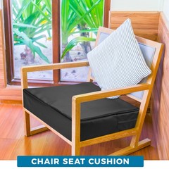 Menkxi 20 x 20 x 5 Inch Leather Memory Foam Seat Cushion for Chair Extra Larg…