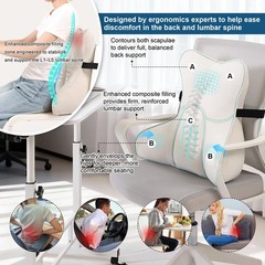 Lumbar Support Pillow(Pat. Pend) – Multi-Functional Ergonomic Back Cushion fo…