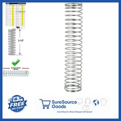 Spring Steel Compression Springs 23/32 In. x 3-1/2 In. Nickel Finish 2 Pack