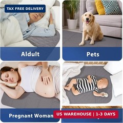 Waterproof Pads for Bed 24×36 Inch( 4pack),Incontinence Pads for Bed,Washable Be