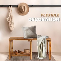Customizable 29-Inch Shower Bench in Acacia Wood – Easy Assembly and Elegance
