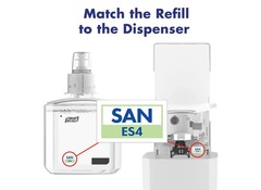 PURELL 5020-01 ES4 Push-Style Hand Sanitizer Dispenser, White