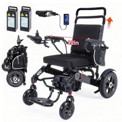 440 lbs Heavy-duty electric wheelchair, 22″ Seat width, 24AH Battery, 700W Motor