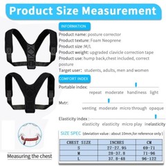 Medical Grade Posture Correction/Clavicle Shoulder Support Brace 27 – 48 in