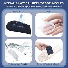 Urwalk 3 Layers Adjustable Supination & Over-Pronation Large, Black – 3 Pairs