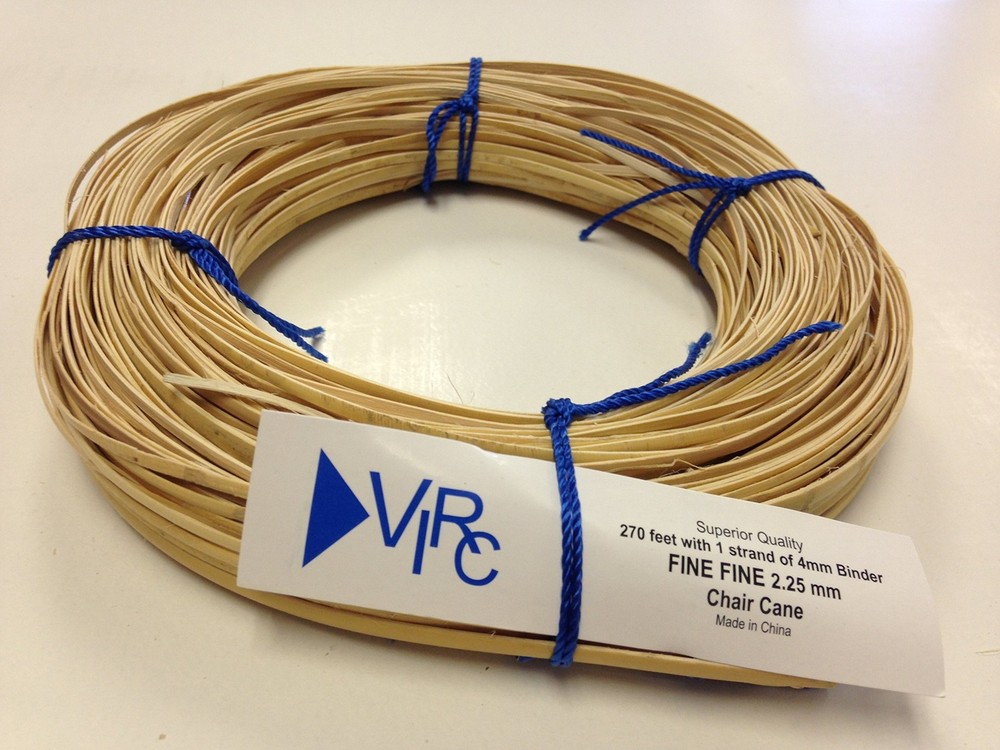 Chair Cane Fine 2.25mm 270 ft Coil with 1 Strand of 4mm Binder Beige