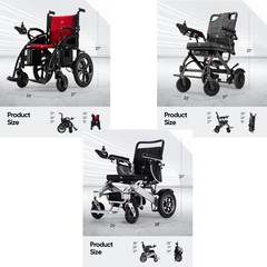Folding Electric Wheelchair Power Wheelchair Lightweight for Adult Senior