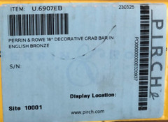 Rohl U.6907EB Bathroom Wall-Mounted Grab Bar for Shower Wall ENGLISH BRONZE New!