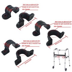 Rollator Seat Cushion Bracket 6 Pack ɸ19mm ɸ22.2mm ɸ25mm – Fits Foldable Walkers