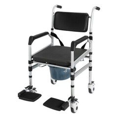 Height Adjustable Folding Shower Chair with Bidet, 352.74 lbs Capacity US!