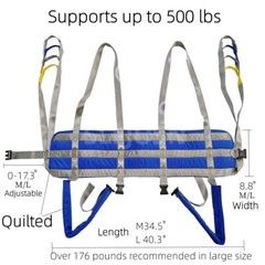 M/L Full Body Adjustable Waist Range Lift Sling Patient Walking Standing Aid