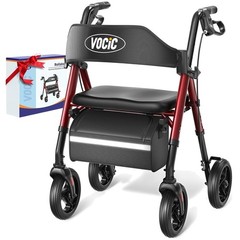 Z21 Rollator Walker with Seat, 8″ Wheels, 350lb Capacity