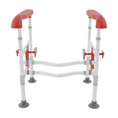Toilet Safety Rail Arms for Elderly,Adjustable Height& Width Toilet Safety Frame