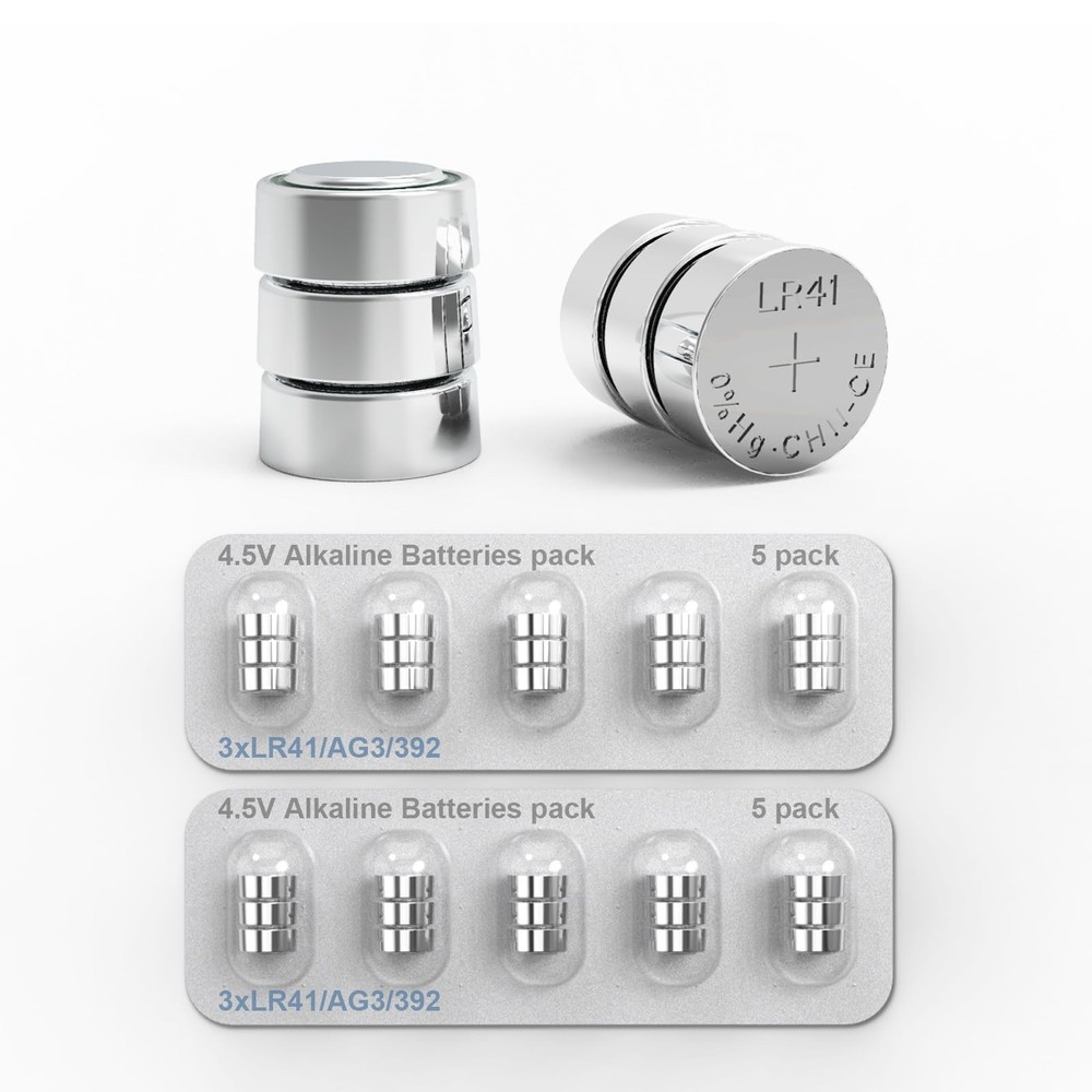 SUZEYAR 3×1.5V Button Coin Cell Batteries 3LR41 Batteries, 4.5V…
