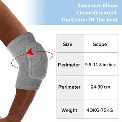 Arm Brace Pads Elbow Protector Strap Pair Gray, Breathable Anti-Collision Spo…