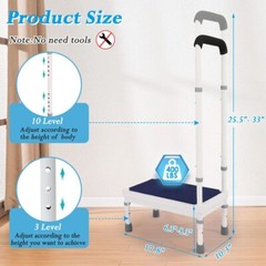 Medical Step Stool with Handle Elderly Bedside Steps for High Beds