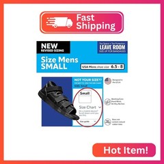 Brace On Post Op Shoe, Square Open Toe Orthopedic Walking Footwear, Men, S