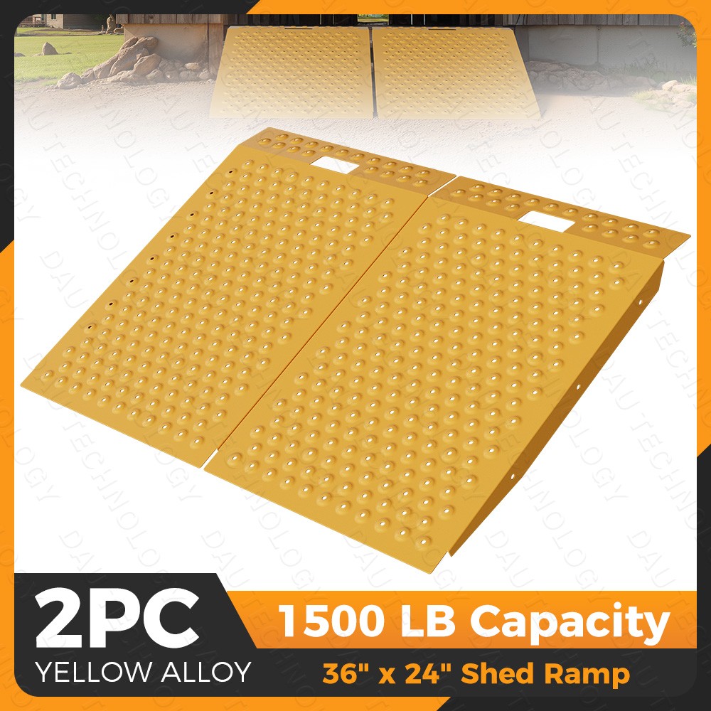 VNN 36″ x 48″ Shed Ramp 1500LB Capacity Anti-Slip Punch Plate Ramp for ATV (2PC)