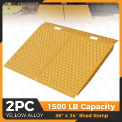 VNN 36″ x 48″ Shed Ramp 1500LB Capacity Anti-Slip Punch Plate Ramp for ATV (2PC)