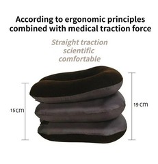 Inflatable Cervical Traction Device Neck Support Brace 3 Tube Adjustable Pillow
