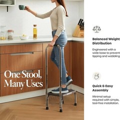 Step Stool with Handle for Adults Seniors Elderly Non Slip Medical Bed Bathroom