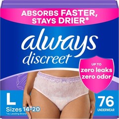 Always Discreet Women’s Incontinence Underwear S/M/L/XL/2XL/3XL Max Absorbency