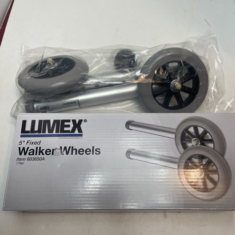 Lumex 5” Walker Wheels Improves Moving Attach to 1″ Standard Tubing ,Adjustable